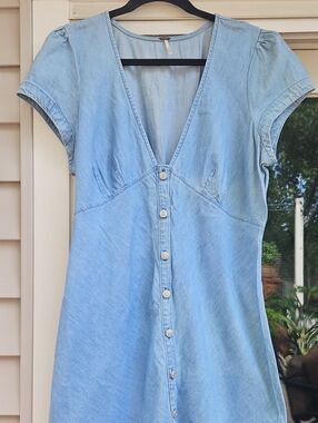 NWOT Free People Denim Maxi Dress